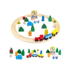 Importadora Impoventas ofrece Pista de trenes y autos de madera, Estamos ubicados en Santiago de Chile en el barrio Meiggs